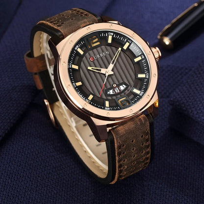 CURREN Luxury Watch Leather-8293